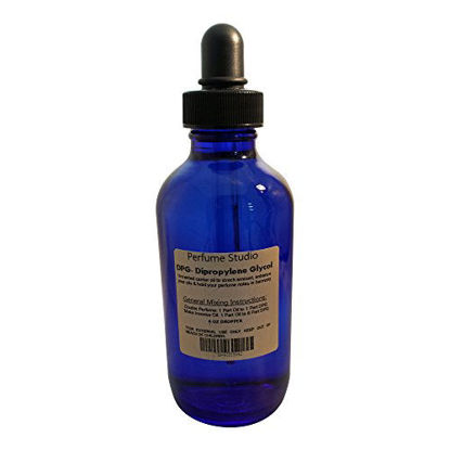 Picture of Perfume Dipropylene Glycol (DPG) Diluent Uncented Fragrance Carrier Oil to Stretch or Double Your Perfume Oils (1, 4 Oz Cobalt Dropper Glass Bottle of DPG Diluent Carrier Oil)