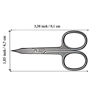 Picture of 3 Swords Germany - brand quality STAINLESS STEEL INOX CURVED COMBINED CUTICLE & NAIL SCISSORS with case for manicure pedicure for professional finger & toe nail care Made in Solingen Germany (90419)