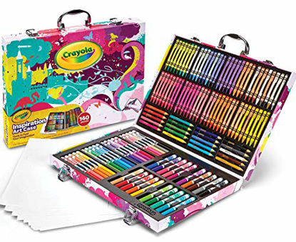 Picture of Crayola Inspiration Art Case in Pink, Valentine Gifts for Kids Age 5+, 140 Count