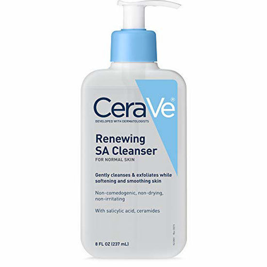 Picture of CeraVe Salicylic Acid Cleanser | 8 Ounce | Renewing Exfoliating Face Wash with Vitamin D for Normal Skin | Fragrance Free
