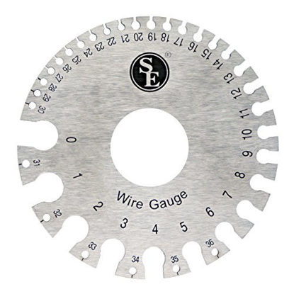 Picture of SE Dual-Sided Non-Ferrous Wire Gauge, 0-36 American Standard (AWG) and SAE - JT47WG-C