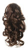 Picture of Onedor 12" Synthetic Fiber Natural Textured Curly Ponytail Clip In/On Hair Extension Hairpiece (10# - Medium Golden Brown)
