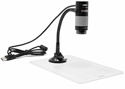 Picture of Plugable USB 2.0 Digital Microscope with Flexible Arm Observation Stand Compatible with Windows, Mac, Linux (2MP, 250x Magnification)