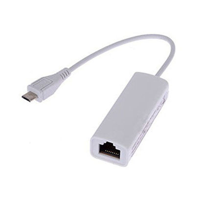 Picture of Caxico Micro USB 2.0 5 Pin to Ethernet 10/100 m RJ45 Network LAN Adapter Card for Tablet