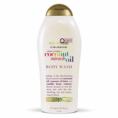 Picture of OGX Extra Creamy + Coconut Miracle Oil Ultra Moisture Body Wash, 19.5 Fl Oz