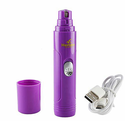 Picture of Electric Dog Nail Grinder by Hertzko - Gentle, Painless Paws Grooming, Trimming, Shaping, and Smoothing for Small Medium & Large Dogs, Cats, Rabbits & Birds -Portable & Rechargeable, Includes USB Wire