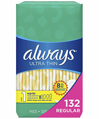Picture of Always Ultra Thin, Regular Pads, Unscented, Size 1 (Pack of 132)