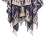 Picture of Urban CoCo Women's Printed Tassel Open front Poncho Cape Cardigan Wrap Shawl (Series 1-Navy blue)