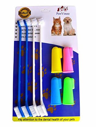 Picture of PenVinoo Dog Toothbrush Pet Toothbrush Finger Toothbrush Small to Large Dogs (1pack)