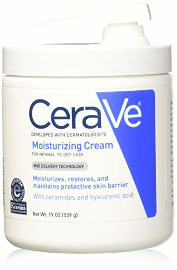 Picture of CeraVe Moisturizing Cream With Pump for Normal To Dry Skin, 19 Ounce