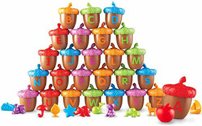 Picture of Learning Resources Alphabet Acorns Activity Set, Homeschool, Visual & Tactile Learning Toy, 78 Pieces, Easter Basket Gifts, Easter Gifts for Kids, Ages 3+