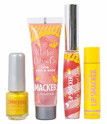 Picture of Smackers Pink Lemonade Glam Bag Makeup Set (Lip Balm, Lip Gloss, Nail Polish, & Lotion), 1 Set