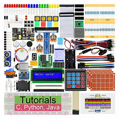 Picture of Freenove Ultimate Starter Kit for Raspberry Pi 4 B 3 B+ 400, 434-Page Detailed Tutorials, Python C Java Code, 223 Items, 57 Projects, Solderless Breadboard