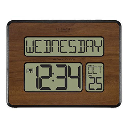 Picture of La Crosse Technology 513-1419-WA-INT Atomic Large Full Digital Calendar Clock
