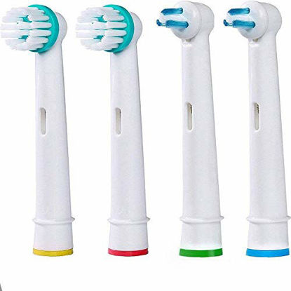 Picture of Replacement Brush Heads for Oral B Braun Professional Ortho Brush Head & Power Tip Kit- Pk. Of 4 Compatible Orthodontic Electric Toothbrush Heads, BLACK FRIDAY, CYBER MONDAY!