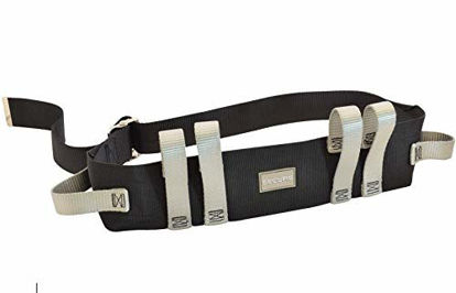 Picture of Secure STWBM-60G Transfer Belt with Handles and Quick Release Metal Buckle - Patient Safety Gait Walking Nurse Assist Mobility Aid for Elderly, Seniors, Bariatric, Occupational & Physical Therapy