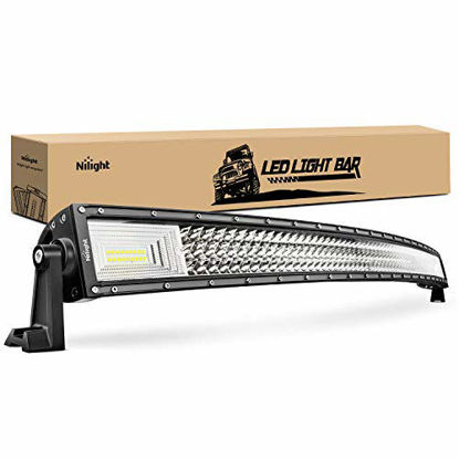 Picture of Nilight - 18015C-A LED Light Bar 52Inch 783W Curved Triple Row Flood Spot Combo Beam Led Bar 78000LM Driving Lights Boat Lights Led Off Road Lights for Trucks, 2 Years Warranty