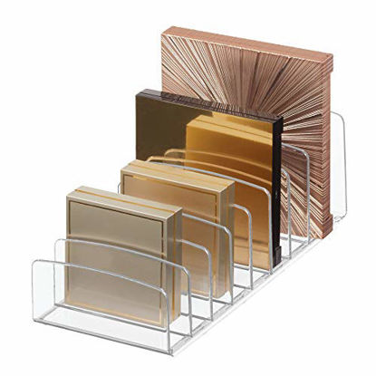 Picture of iDesign Clarity BPA-Free Plastic Divided Makeup Palette Organizer, 9.25" x 3.86" x 3.2", Clear