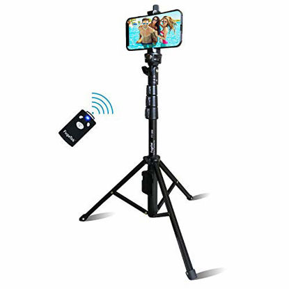 Picture of Selfie Stick & Tripod Fugetek, Integrated, Portable All-in-One Professional, Heavy Duty Aluminum, Bluetooth Remote Compatible with Apple & Android Devices, Non Skid Tripod Feet, Extends to 51", Black