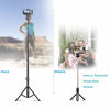 Picture of Selfie Stick & Tripod Fugetek, Integrated, Portable All-in-One Professional, Heavy Duty Aluminum, Bluetooth Remote Compatible with Apple & Android Devices, Non Skid Tripod Feet, Extends to 51", Black