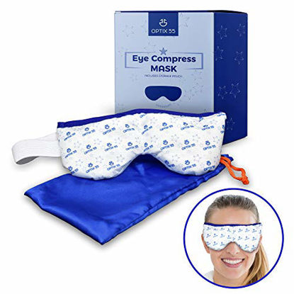 Picture of Eye Mask for Dry Eyes - Moist Heat Microwave Activated Warm Compress, Relieves Stye & Pink Eye