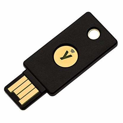 Picture of Yubico - YubiKey 5 NFC - Two Factor Authentication USB and NFC Security Key, Fits USB-A Ports and Works with Supported NFC Mobile Devices - Protect Your Online Accounts with More Than a Password