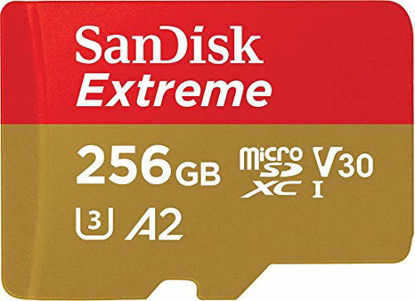 Picture of SanDisk 256GB Extreme UHS-I microSDXC Memory Card with SD Adapter