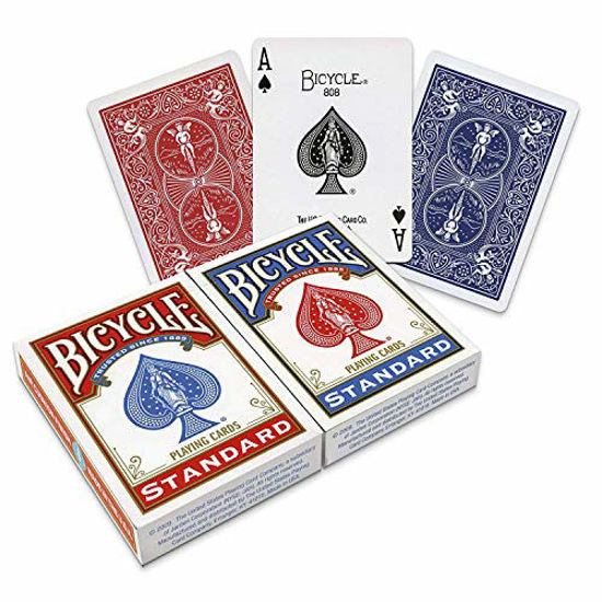 Picture of Bicycle Playing Cards - Poker Size - 2 Pack, RED & BLUE