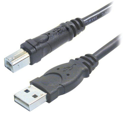 Picture of Belkin - F3U133b10 (F3U133b10) Hi-Speed USB A/B Cable, USB Type-A and USB Type-B (10 Feet) Black