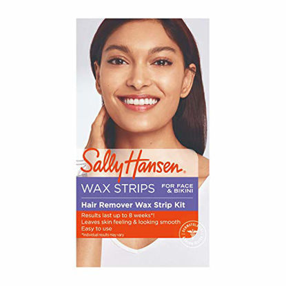Picture of Sally Hansen Hair Remover Wax Strip Kit for Face & Bikini, Pack of 1