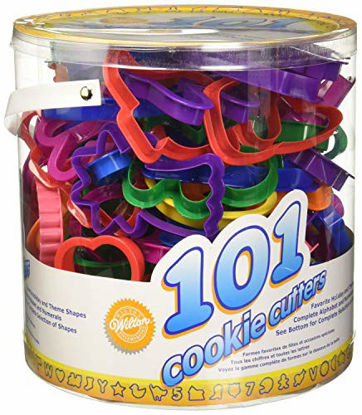 Picture of Wilton Cookie Cutters Set, 101-Piece - Alphabet, Numbers and Holiday Cookie Cutters