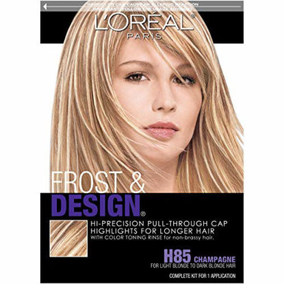 Picture of L'Oreal Paris Frost and Design Cap Hair Highlights For Long Hair, H85 Champagne, 1 kit