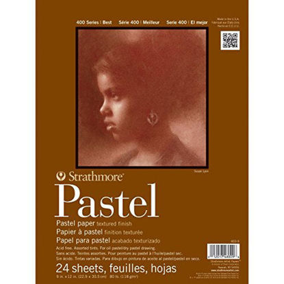 Picture of Strathmore 400 Series Pastel Pad, Assorted Colors, 9"x12" Glue Bound, 24 Sheets