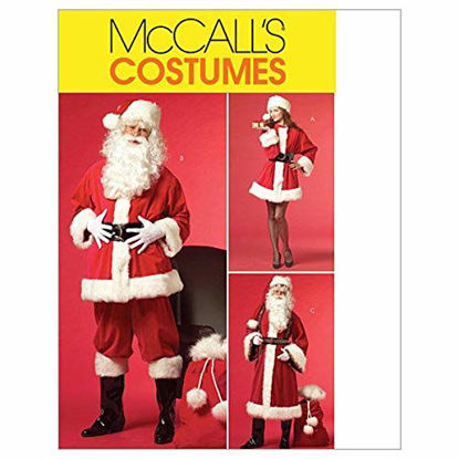 Picture of McCall's M5550 Women's and Men's Santa Claus Christmas Costume Sewing Pattern, Sizes XL-XXXL