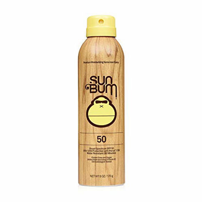 Picture of Sun Bum Original SPF 50 Sunscreen Spray | Vegan and Reef Friendly (Octinoxate & Oxybenzone Free) Broad Spectrum Moisturizing UVA/UVB Sunscreen with Vitamin E | 6 oz