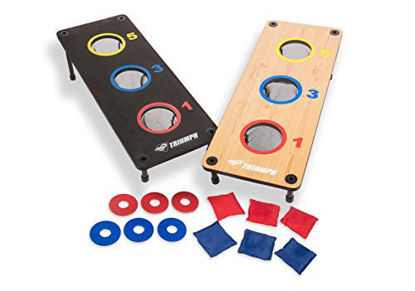 Picture of Triumph 2-in-1 Bag Toss/ Washer Toss Combo - Includes 2 Game Platforms, 6 Toss Bags, 6 Washers