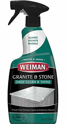 Picture of Weiman Granite Cleaner For Granite Marble Soapstone Quartz Quartzite Slate Limestone Corian Laminate Tile Countertop and More, 24 FL Oz