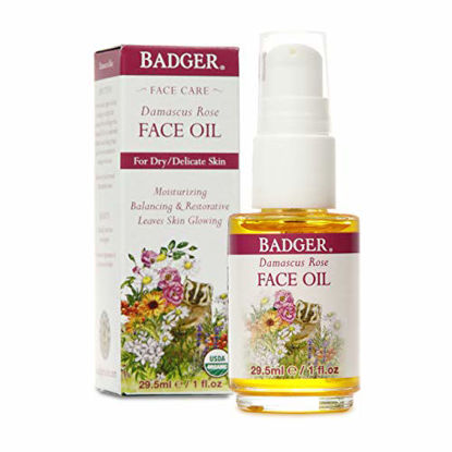 Picture of Badger Balm - Damascus Rose Antioxidant Face Oil - Certified Organic,1 oz.
