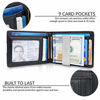Picture of TRAVANDO Slim Wallet with Money Clip SEATTLE RFID Blocking Card Mini Bifold Men (Carbon Leather, Carbon)