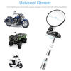 Picture of MICTUNING Universal Motorcycle Mirrors - 3 Inch Round Folding Bar End Side Mirror Compatible with Honda, Scooter, Suzuki, Yamaha, Kawasaki, Victory, Harley Davidson and More