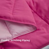 Picture of HIG 3pc Down Alternative Comforter Set - All Season Reversible Comforter with Two Shams - Quilted Duvet Insert with Corner Tabs -Box Stitched -Hypoallergenic, Soft, Fluffy (Full/Queen, Pink)