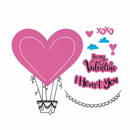 Picture of Sizzix Framelits Dies with Stamps I Heart You, MultiColor