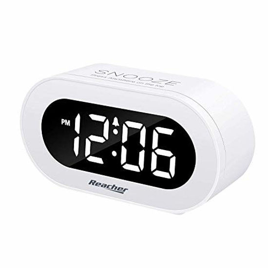 GetUSCart REACHER Small LED Digital Alarm Clock with Snooze, Simple to