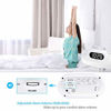 Picture of REACHER Small LED Digital Alarm Clock with Snooze, Simple to Operate, Full Range Brightness Dimmer, Adjustable Alarm Volume, Outlet Powered Compact Clock for Bedrooms, Bedside, Desk, Shelf(White)