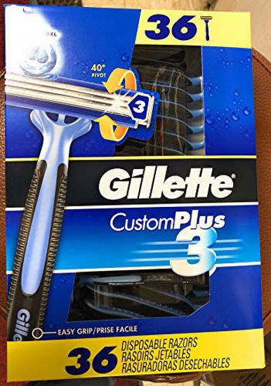 Picture of Gillette CustomPlus 3 Disposable Razors 36ct