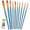 Picture of BOSOBO Paint Brush Set, 10pcs Round Pointed Tip Nylon Hair Artist Detail Paintbrushes, Professional Fine Acrylic Oil Watercolor Brushes for Face Nail Body Art Craft Model Miniature Painting, Blue