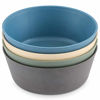 Picture of WeeSprout Bamboo Toddler Bowls - 4 pc Set (10 fl oz) - The Best Premium Eco Friendly, Non Toxic, Bamboo Bowls for Kids - Dishwasher Friendly - Natural BPA Free Non Toxic Baby Bowls