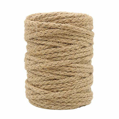 Picture of Tenn Well 5mm Jute Twine, 100 Feet Braided Natural Jute Rope for Artworks and Crafts, Macrame Projects, Gardening Applications