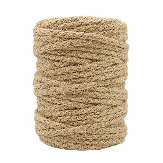 Picture of Tenn Well 5mm Jute Twine, 100 Feet Braided Natural Jute Rope for Artworks and Crafts, Macrame Projects, Gardening Applications