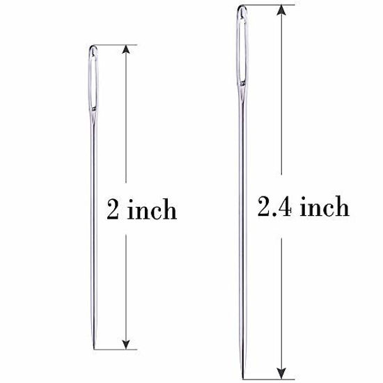 GetUSCart 30 Pcs Extra Large Eye Stitching Needles 2 Sizes Big Eye